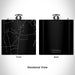 Rendered View of Cornwall Vermont Map Engraving on 6oz Stainless Steel Flask in Black