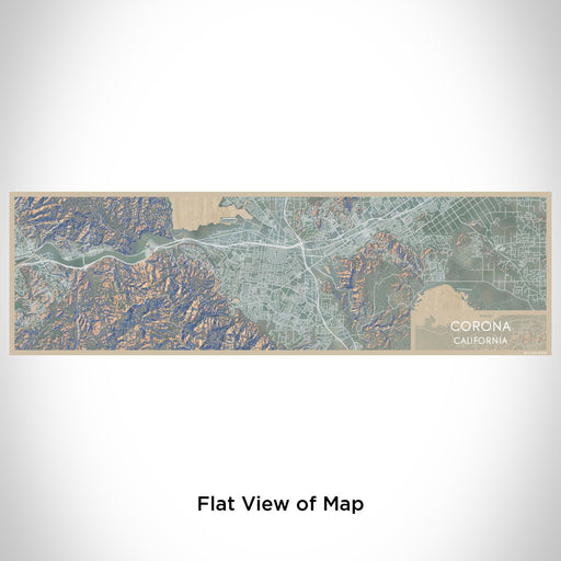 Flat View of Map Custom Corona California Map Enamel Mug in Afternoon