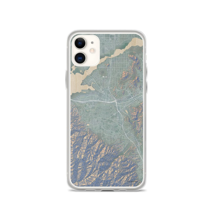 Custom iPhone 11 Corona California Map Phone Case in Afternoon