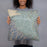 Person holding 18x18 Custom Corona California Map Throw Pillow in Afternoon