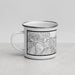 Left View Custom Corona California Map Enamel Mug in Classic