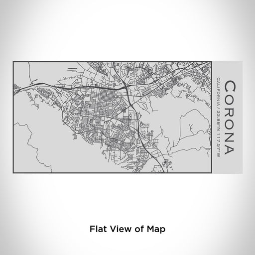 Rendered View of Corona California Map Engraving on 17oz Stainless Steel Insulated Cola Bottle