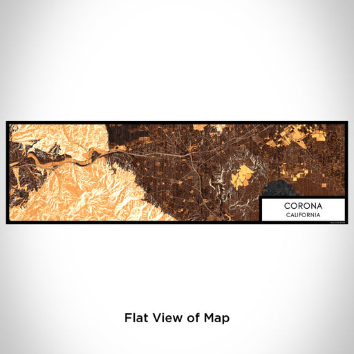 Flat View of Map Custom Corona California Map Enamel Mug in Ember