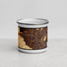 Front View Custom Corona California Map Enamel Mug in Ember