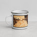 Left View Custom Corona California Map Enamel Mug in Ember