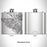 Rendered View of Corona California Map Engraving on 6oz Stainless Steel Flask