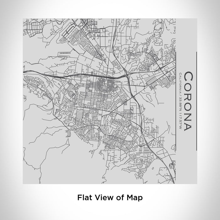 Rendered View of Corona California Map Engraving on 17oz Stainless Steel Insulated Tumbler