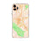 Custom iPhone 11 Pro Max Corona California Map Phone Case in Watercolor