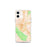 Custom iPhone 12 mini Corona California Map Phone Case in Watercolor