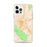 Custom iPhone 12 Pro Max Corona California Map Phone Case in Watercolor