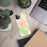Custom Corona California Map Phone Case in Watercolor on Table with Laptop and Plant