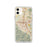 Custom iPhone 11 Corona California Map Phone Case in Woodblock