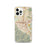 Custom iPhone 12 Pro Corona California Map Phone Case in Woodblock