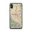 Custom iPhone X/XS Corona California Map Phone Case in Woodblock