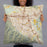Person holding 22x22 Custom Corona California Map Throw Pillow in Woodblock