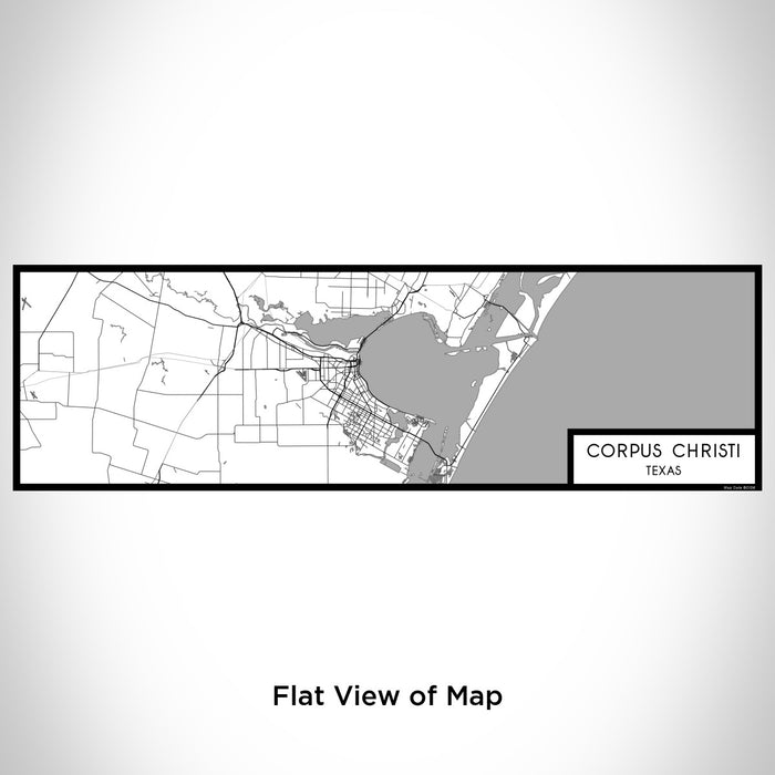 Flat View of Map Custom Corpus Christi Texas Map Enamel Mug in Classic