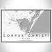 Corpus Christi Texas Map Print Landscape Orientation in Classic Style With Shaded Background