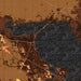 Corpus Christi Texas Map Print in Ember Style Zoomed In Close Up Showing Details