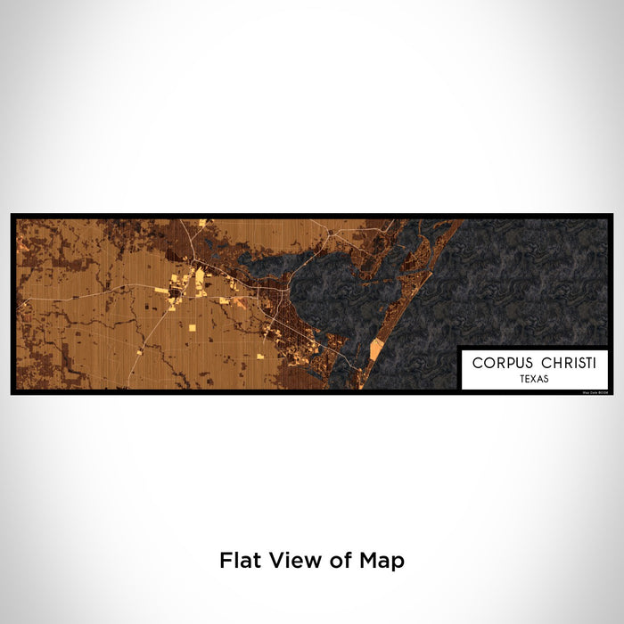 Flat View of Map Custom Corpus Christi Texas Map Enamel Mug in Ember