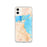 Custom Corpus Christi Texas Map Phone Case in Watercolor