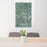 24x36 Corsicana Texas Map Print Portrait Orientation in Afternoon Style Behind 2 Chairs Table and Potted Plant
