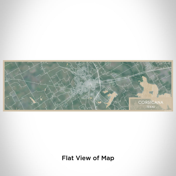 Flat View of Map Custom Corsicana Texas Map Enamel Mug in Afternoon