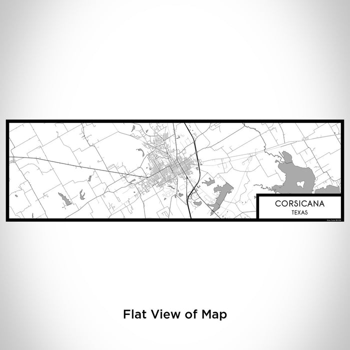 Flat View of Map Custom Corsicana Texas Map Enamel Mug in Classic
