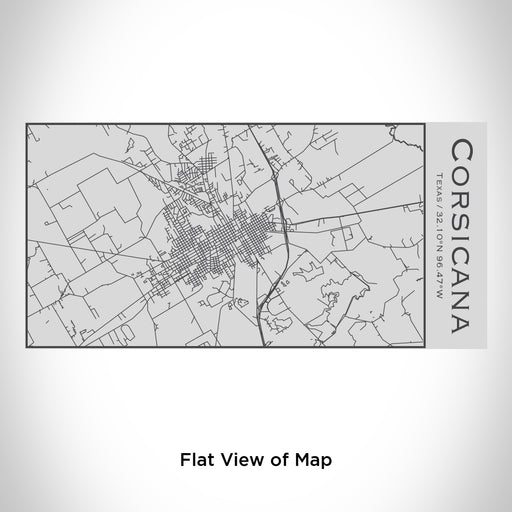 Rendered View of Corsicana Texas Map Engraving on 17oz Stainless Steel Insulated Cola Bottle