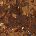 Corsicana Texas Map Print in Ember Style Zoomed In Close Up Showing Details