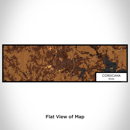 Flat View of Map Custom Corsicana Texas Map Enamel Mug in Ember