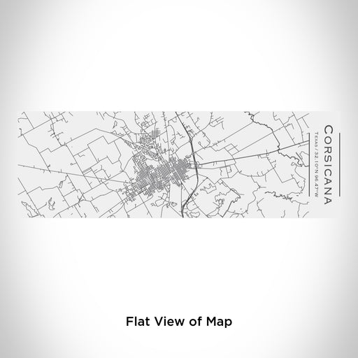 Rendered View of Corsicana Texas Map Engraving on 10oz Stainless Steel Insulated Cup with Sliding Lid in White