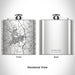 Rendered View of Corsicana Texas Map Engraving on 6oz Stainless Steel Flask