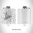 Rendered View of Corsicana Texas Map Engraving on 6oz Stainless Steel Flask in White