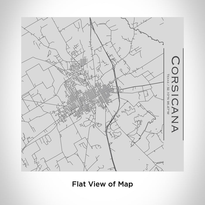 Rendered View of Corsicana Texas Map Engraving on 17oz Stainless Steel Insulated Tumbler