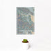 12x18 Corte Madera California Map Print Portrait Orientation in Afternoon Style With Small Cactus Plant in White Planter