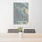 24x36 Corte Madera California Map Print Portrait Orientation in Afternoon Style Behind 2 Chairs Table and Potted Plant