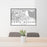 24x36 Corte Madera California Map Print Lanscape Orientation in Classic Style Behind 2 Chairs Table and Potted Plant