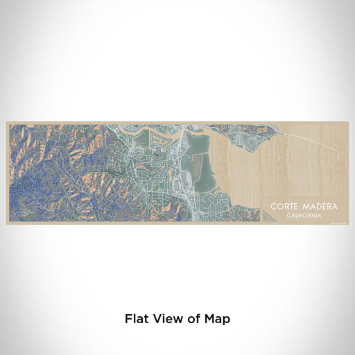 Flat View of Map Custom Corte Madera California Map Enamel Mug in Afternoon