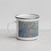 Left View Custom Corte Madera California Map Enamel Mug in Afternoon