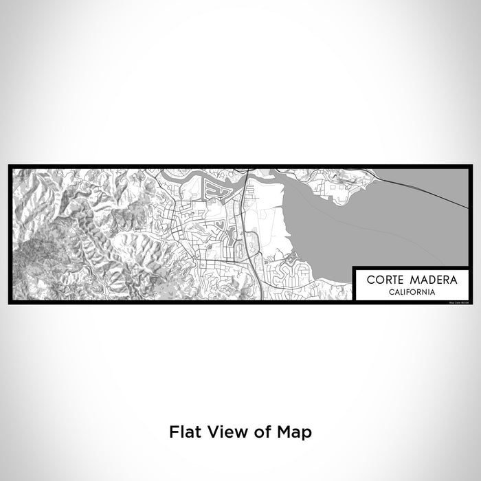 Flat View of Map Custom Corte Madera California Map Enamel Mug in Classic