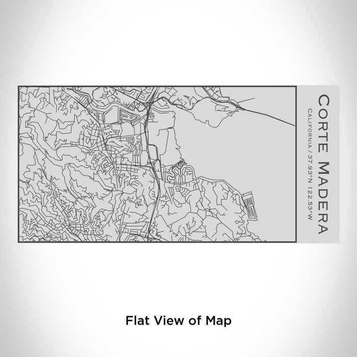 Rendered View of Corte Madera California Map Engraving on 17oz Stainless Steel Insulated Cola Bottle