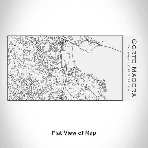 Rendered View of Corte Madera California Map Engraving on 17oz Stainless Steel Insulated Cola Bottle in White