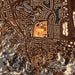 Corte Madera California Map Print in Ember Style Zoomed In Close Up Showing Details