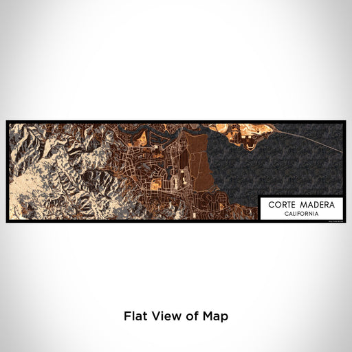 Flat View of Map Custom Corte Madera California Map Enamel Mug in Ember