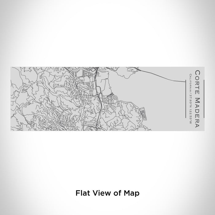 Rendered View of Corte Madera California Map Engraving on 10oz Stainless Steel Insulated Cup with Sipping Lid