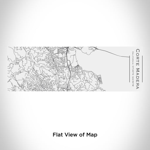 Rendered View of Corte Madera California Map Engraving on 10oz Stainless Steel Insulated Cup with Sliding Lid in White