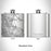 Rendered View of Corte Madera California Map Engraving on 6oz Stainless Steel Flask