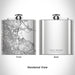 Rendered View of Corte Madera California Map Engraving on 6oz Stainless Steel Flask