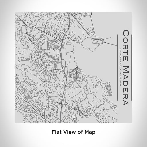 Rendered View of Corte Madera California Map Engraving on 17oz Stainless Steel Insulated Tumbler