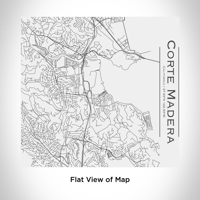 Rendered View of Corte Madera California Map Engraving on 17oz Stainless Steel Insulated Tumbler in White